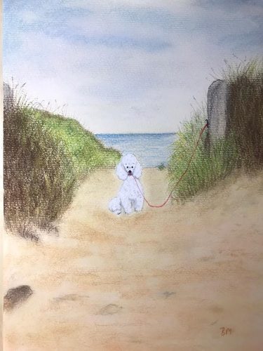 Brenda, Bobo, in Great Yarmouth 1978, pastels.